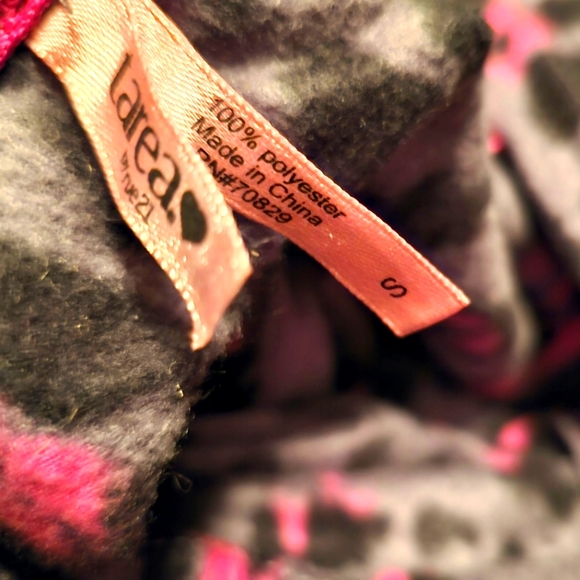 Tarea by Rue21 Soft Pajamas Zip up Onesie w/pockets Leopard Pink Gray Black - Picture 11 of 11